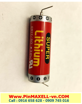 Maxell ER17/50 (Chân thép), Pin Maxell ER17/50 Super Lithium 3.6v 2750mAh /Xuất xứ NHẬT